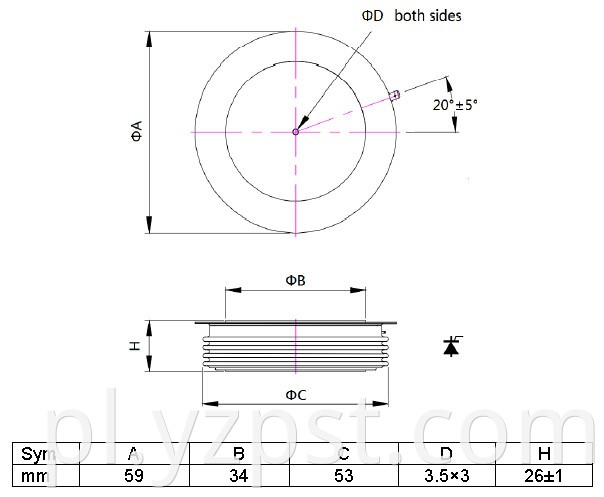 Thyristor DCR804 Configuration